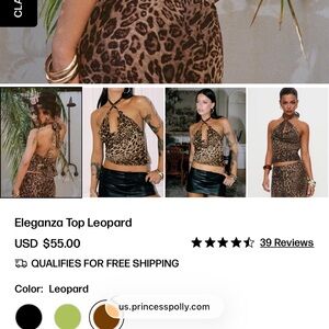 Princess Polly Leopard Backless top